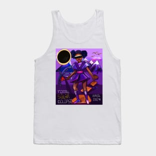 The top 10 best Black girl Total Solar Eclipse April 8 2024 Afro woman gift ideas for black girls and women Solar eclipse Tank Top